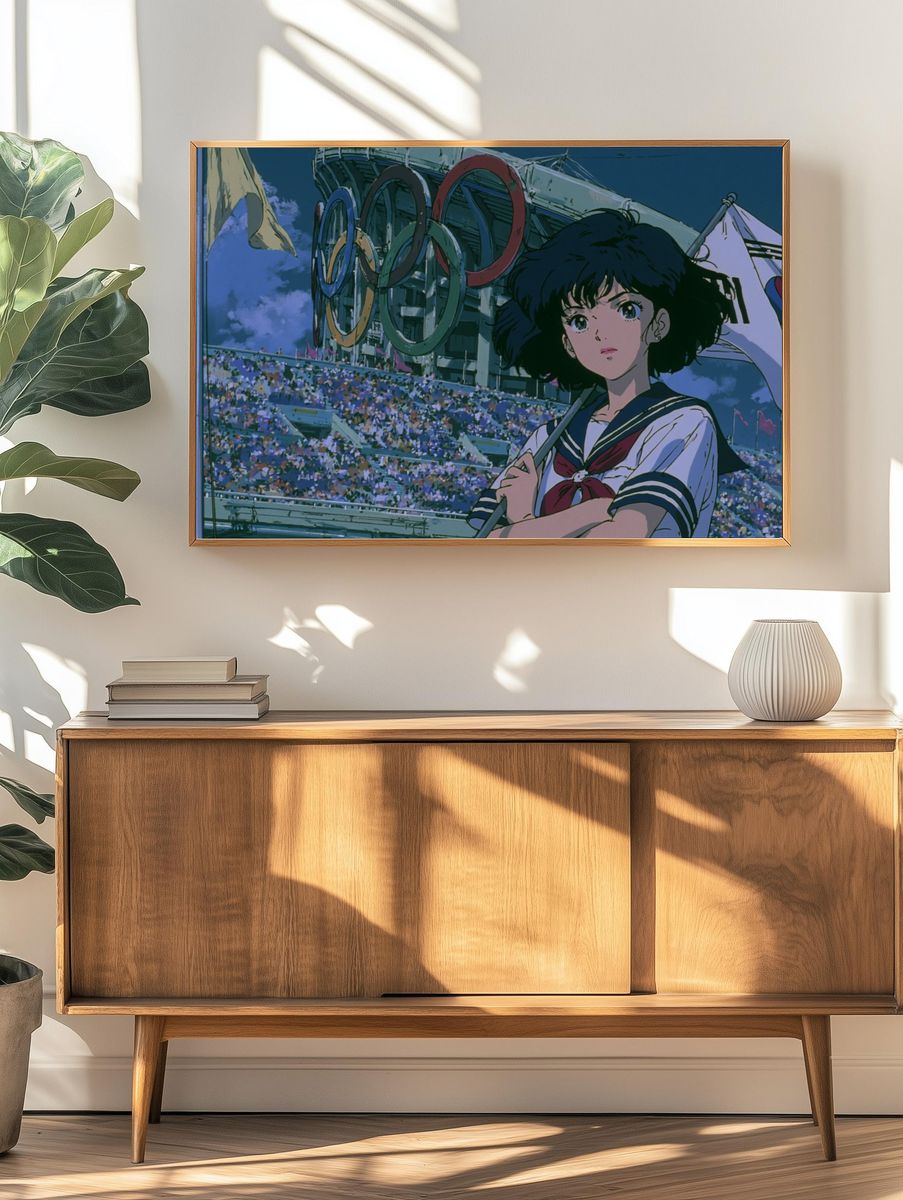 Sailor Girl Stadium Anime Poster. — room view 3