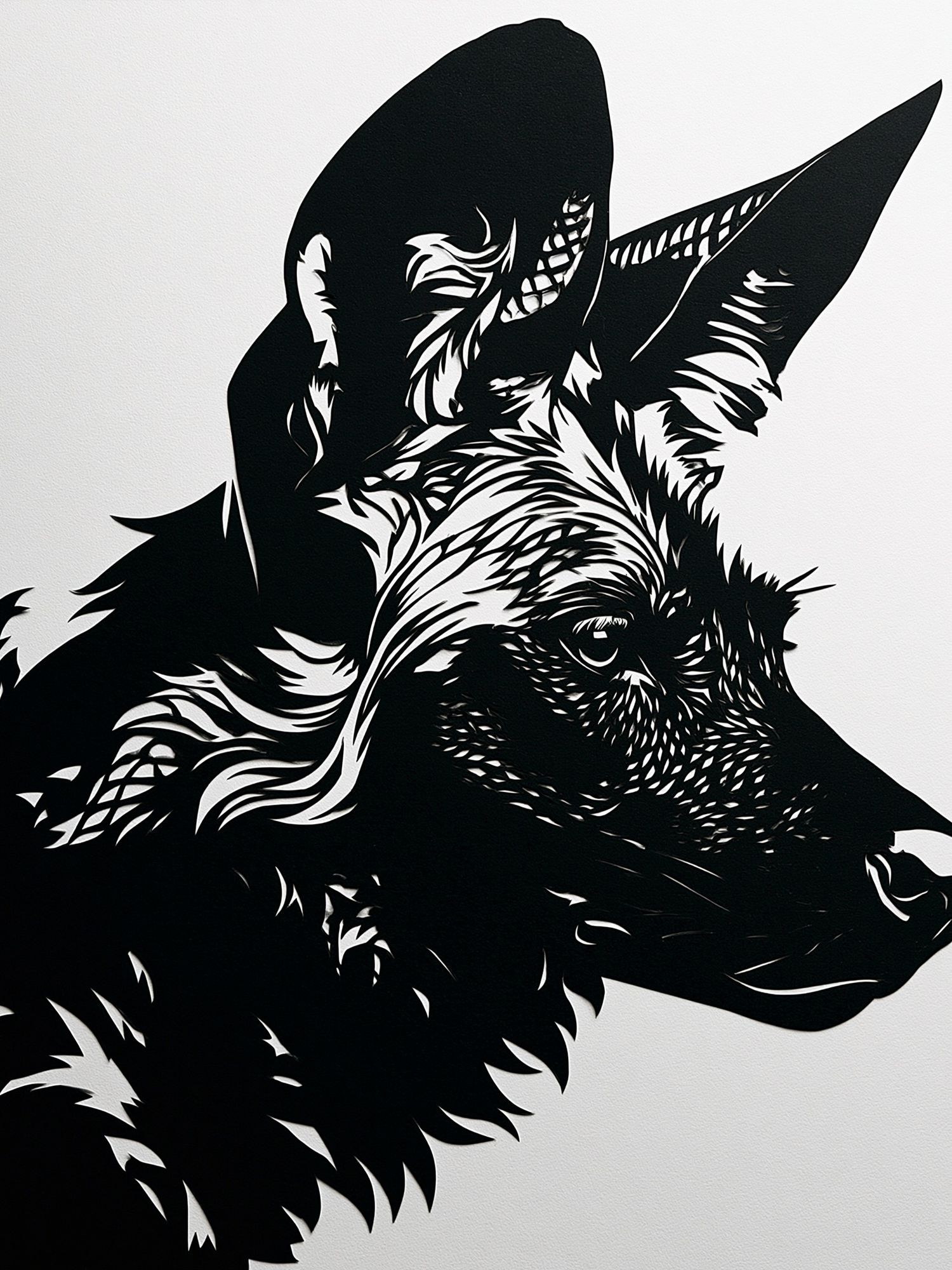 German Shepherd Silhouette Print. poster — animals art