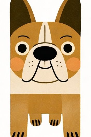 French Bulldog Cartoon Poster. poster detail
