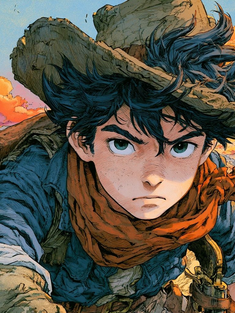 Anime Adventurer Portrait Poster. poster detail