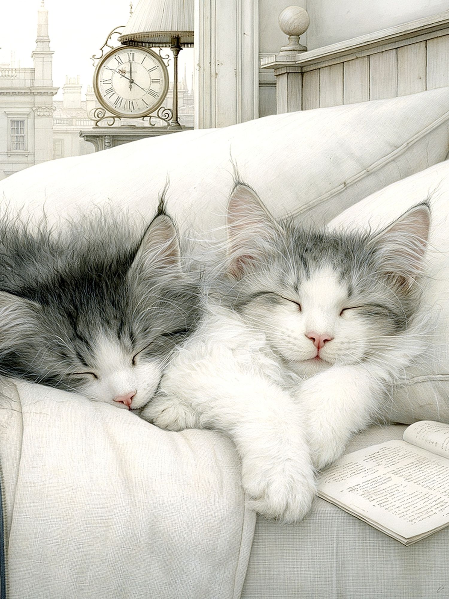 Sleeping Kittens Photography Poster. poster — animals art