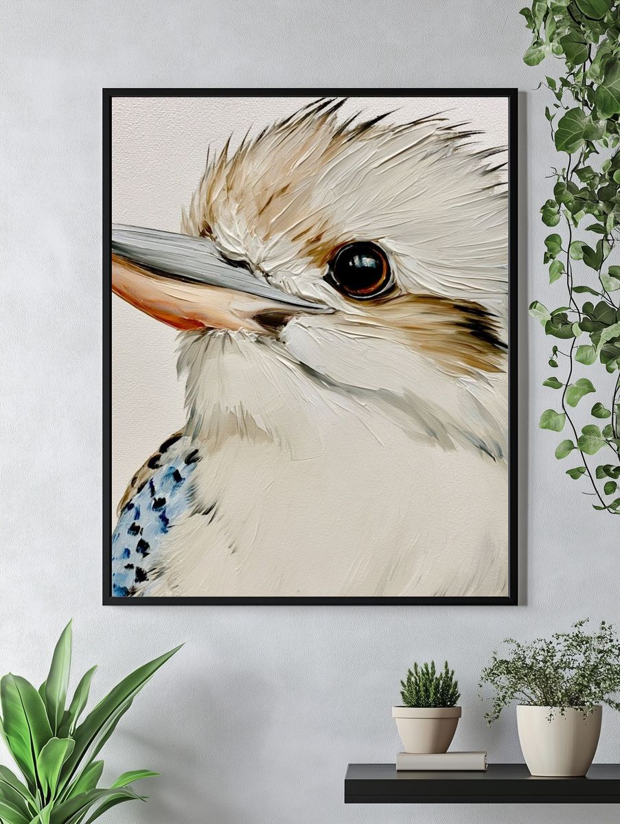 Kookaburra Portrait Illustration Poster. — room view 4