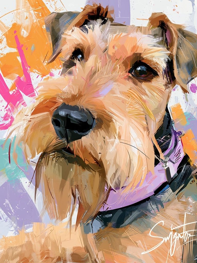 Schnauzer Color Splash Poster. poster detail