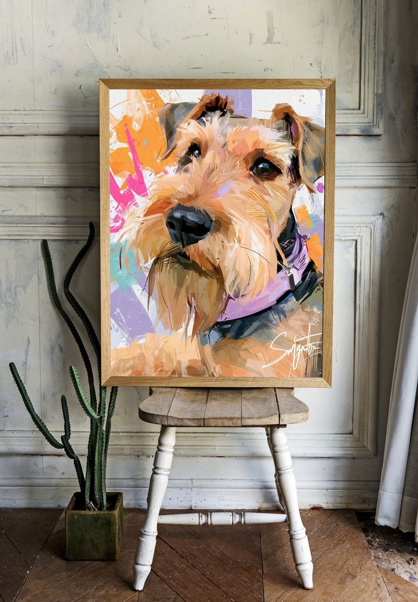 Schnauzer Color Splash Poster. — room view 1