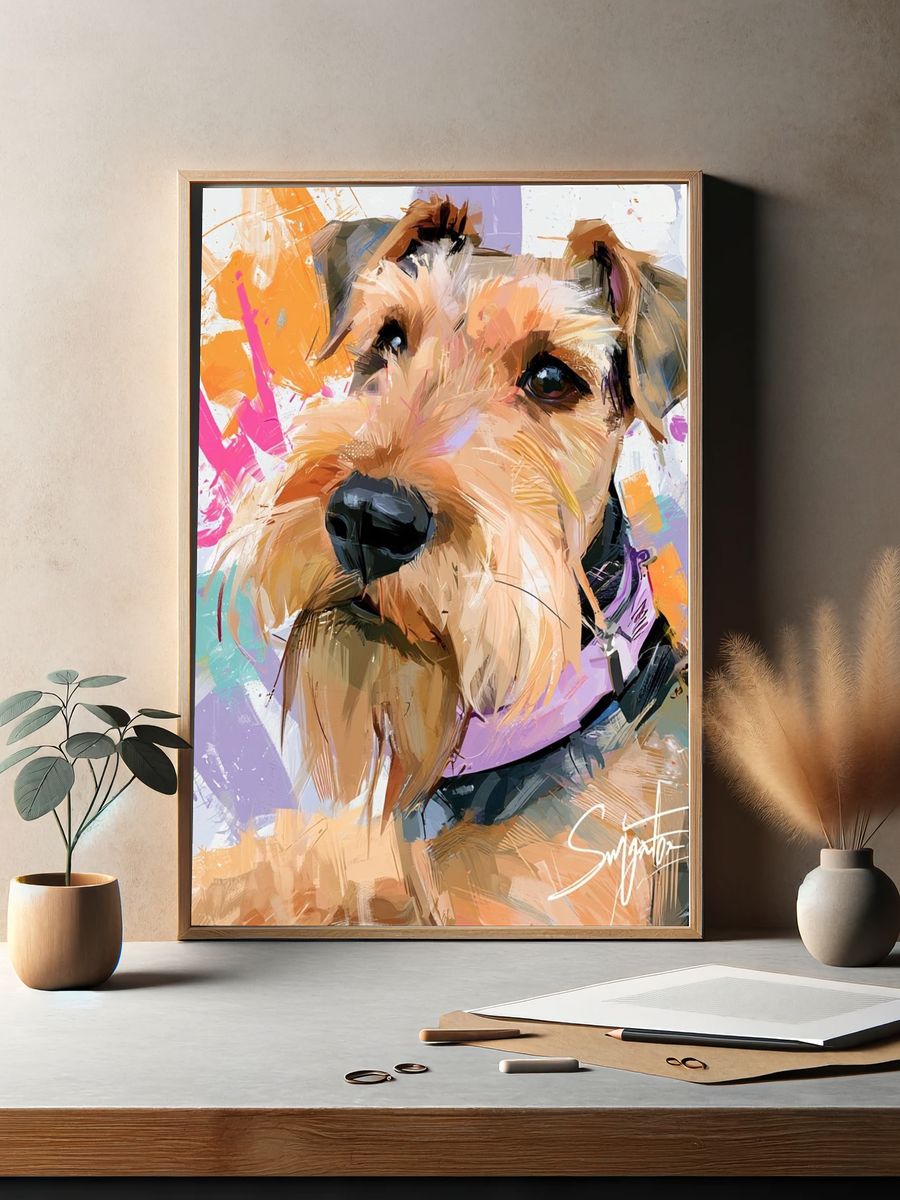 Schnauzer Color Splash Poster. — room view 2