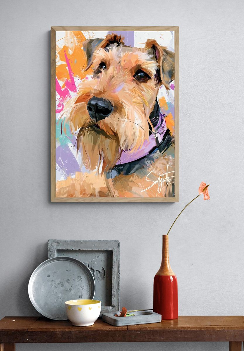 Schnauzer Color Splash Poster. — room view 3