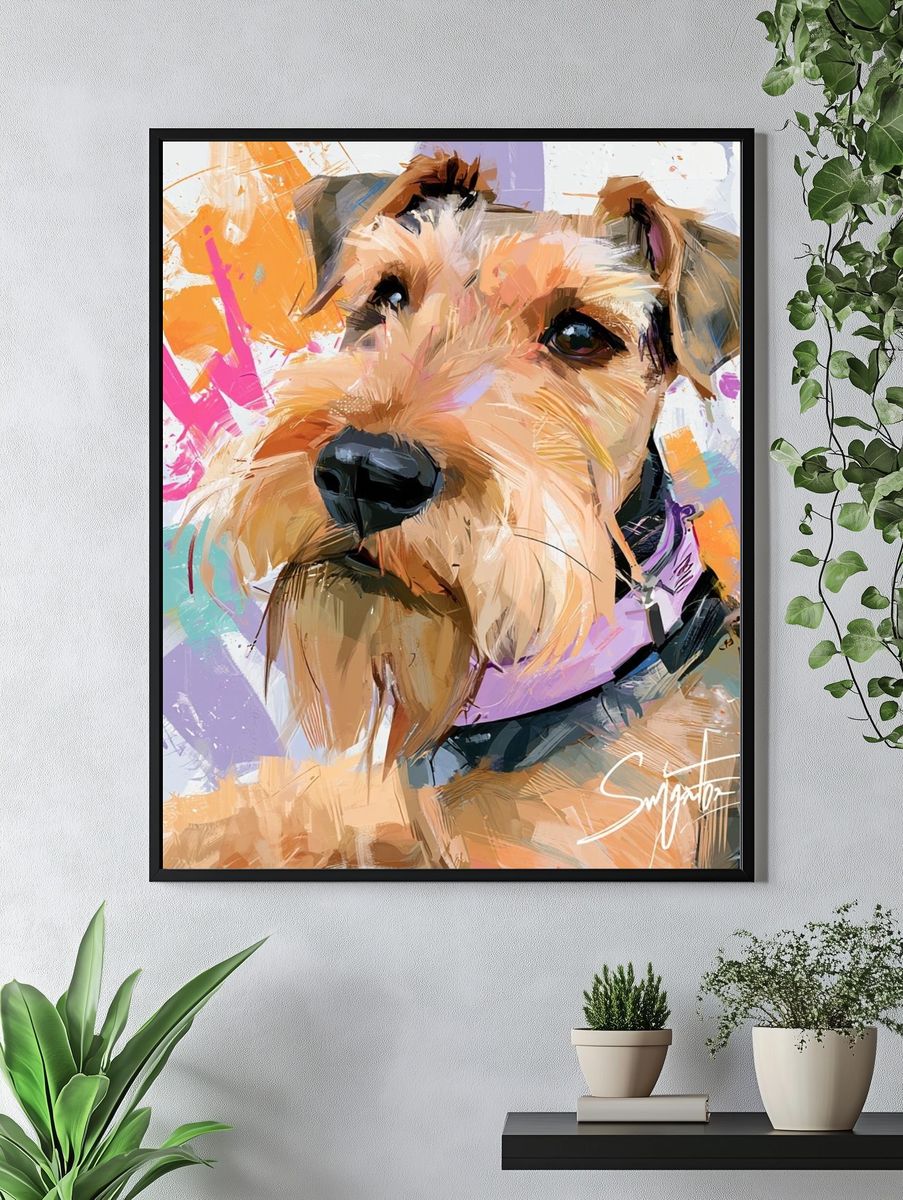 Schnauzer Color Splash Poster. — room view 4