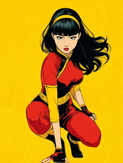 Anime Warrior Portrait Print. poster