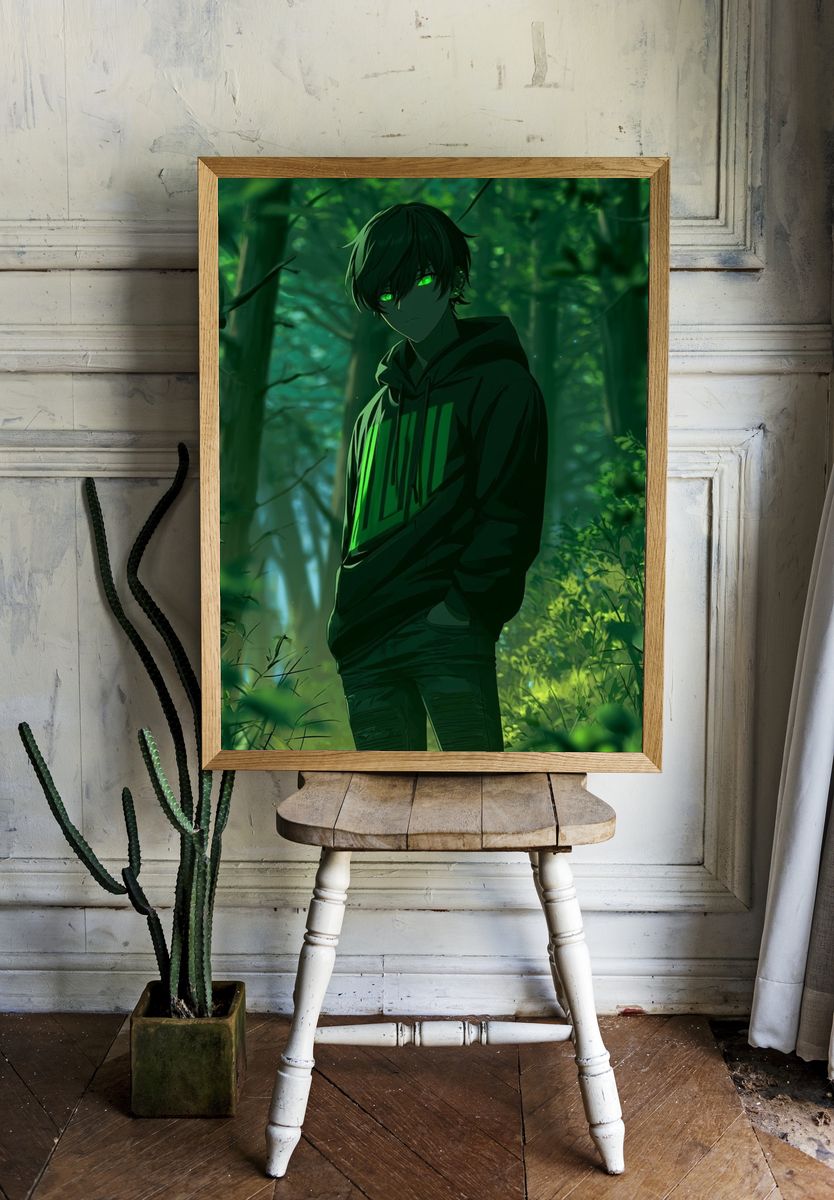 Forest Anime Boy Poster. room preview