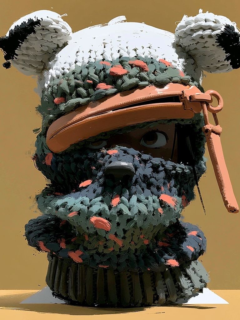 Bear Head Sculpture Poster. poster — animals art