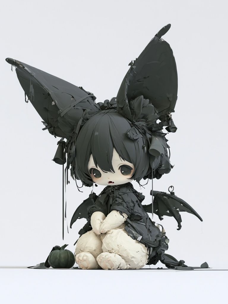 Dark Chibi Bat Girl Poster. poster detail