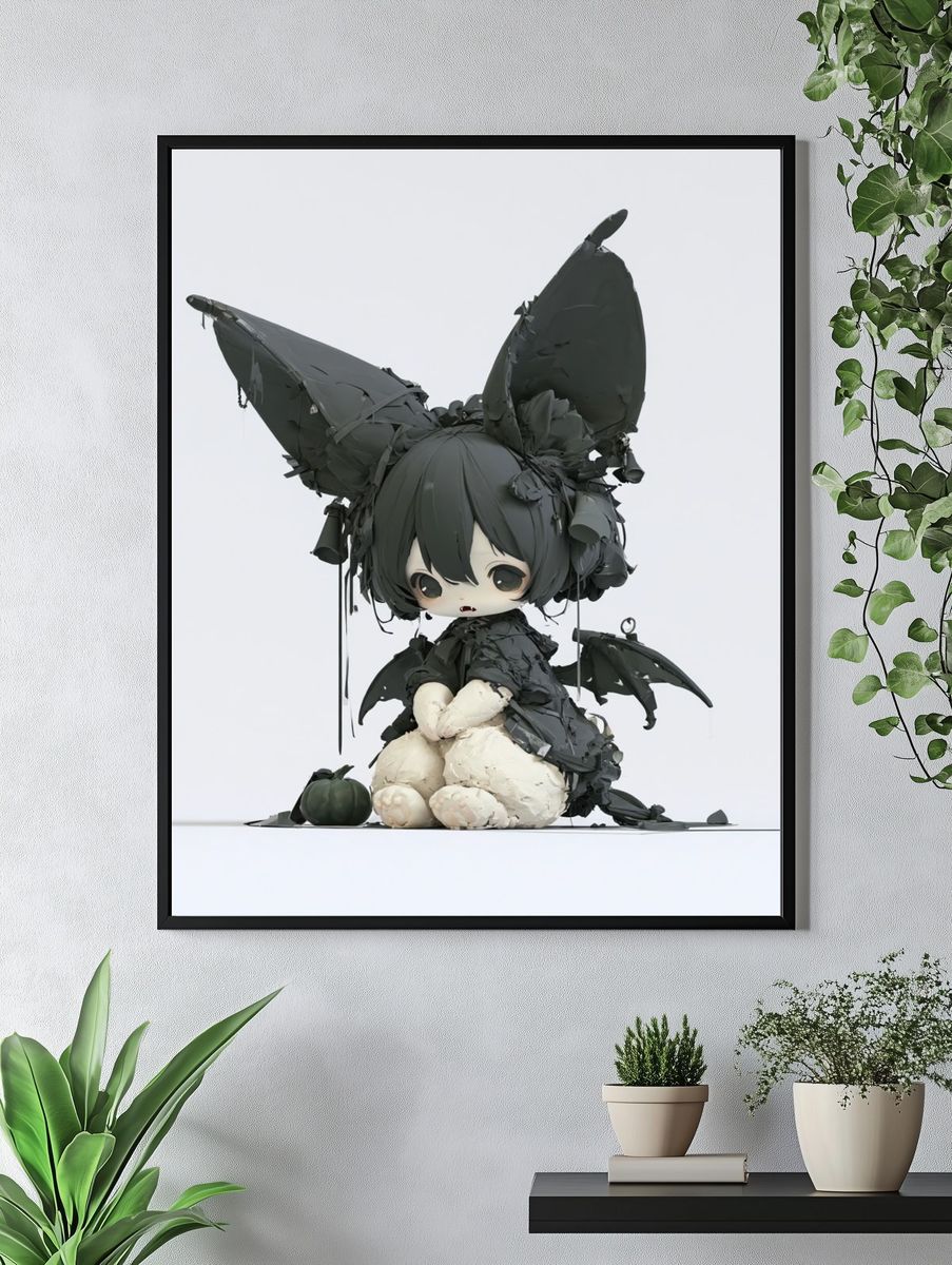 Dark Chibi Bat Girl Poster. — room view 4