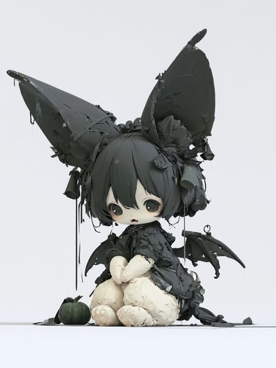 Dark Chibi Bat Girl Poster.
