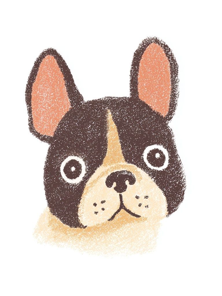 French Bulldog Illustration Poster. poster detail