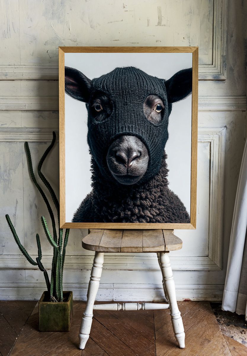 Black Sheep Portrait Print room preview