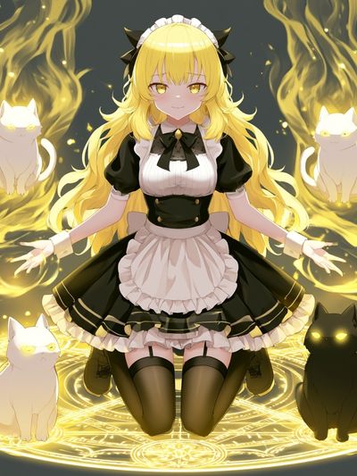 Golden Cat Maid Anime Poster. poster