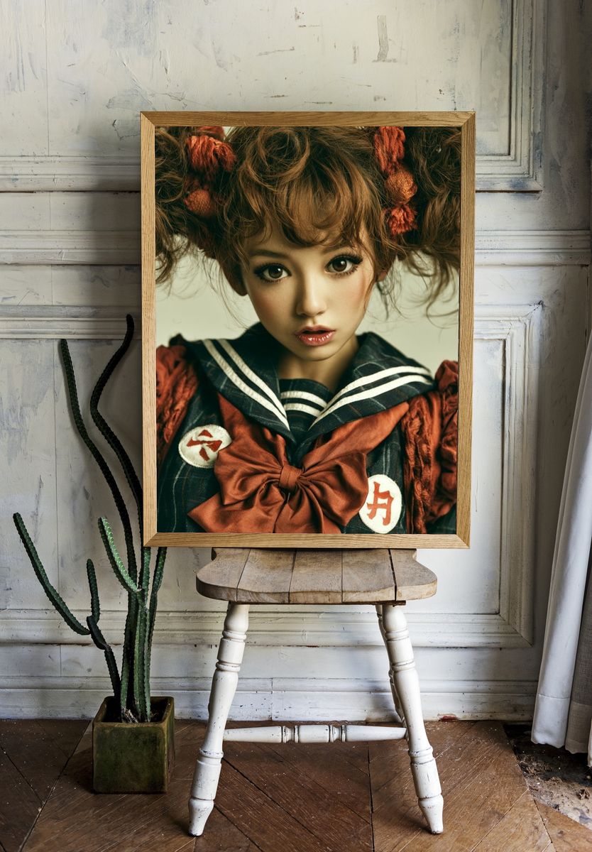 Anime Doll Portrait Poster. room preview