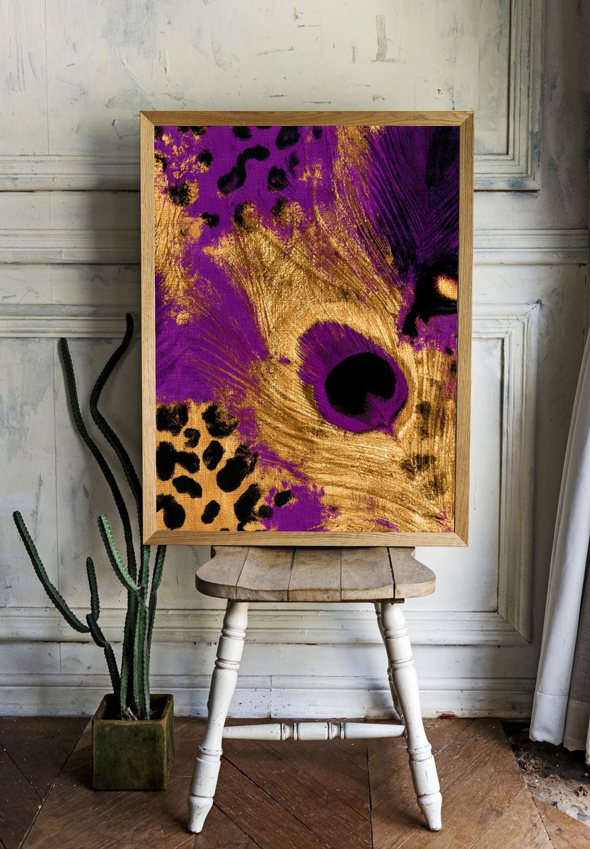 Leopard Eye Pop-Art Print. — room view 1