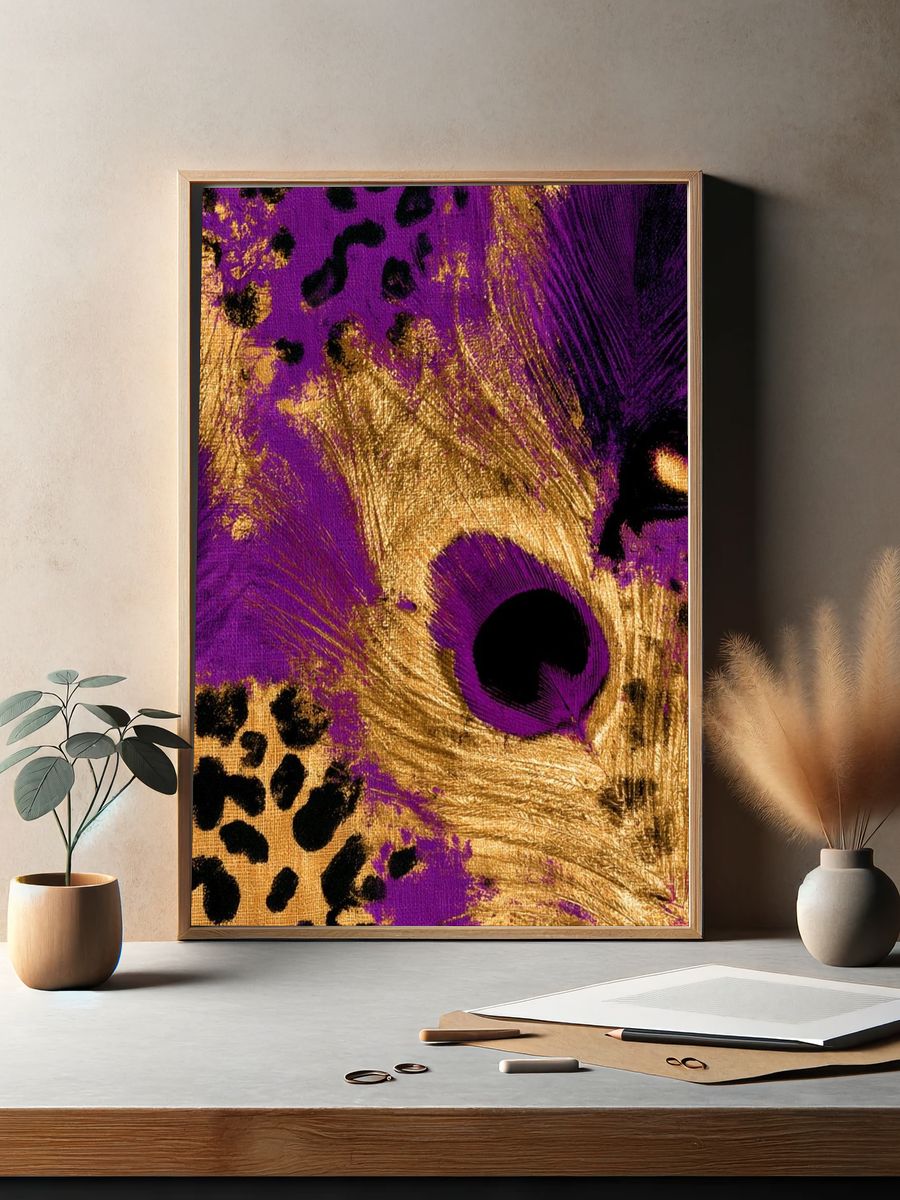 Leopard Eye Pop-Art Print. — room view 2