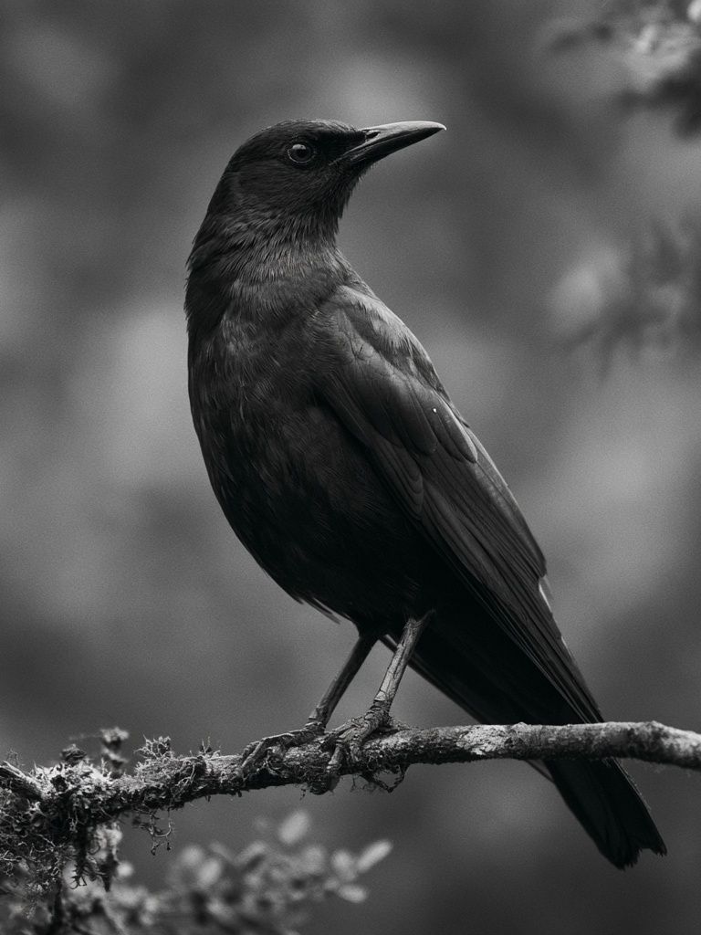 Black Bird Portrait Photography Poster. poster detail