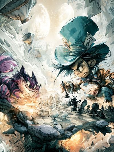 Alice in Wonderland Fantasy Poster.