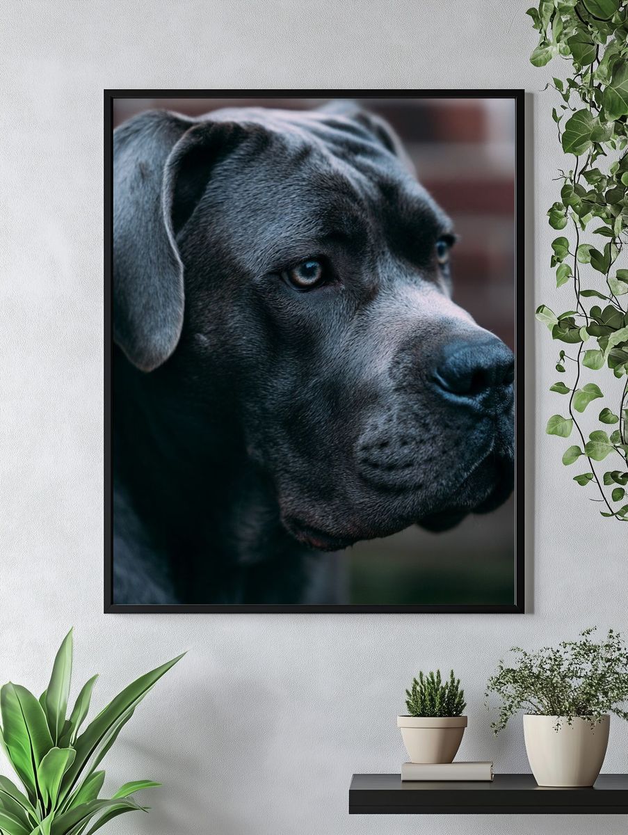 Black Labrador Portrait Poster. — room view 4