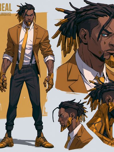 Rahreal Character Sheet Poster. poster
