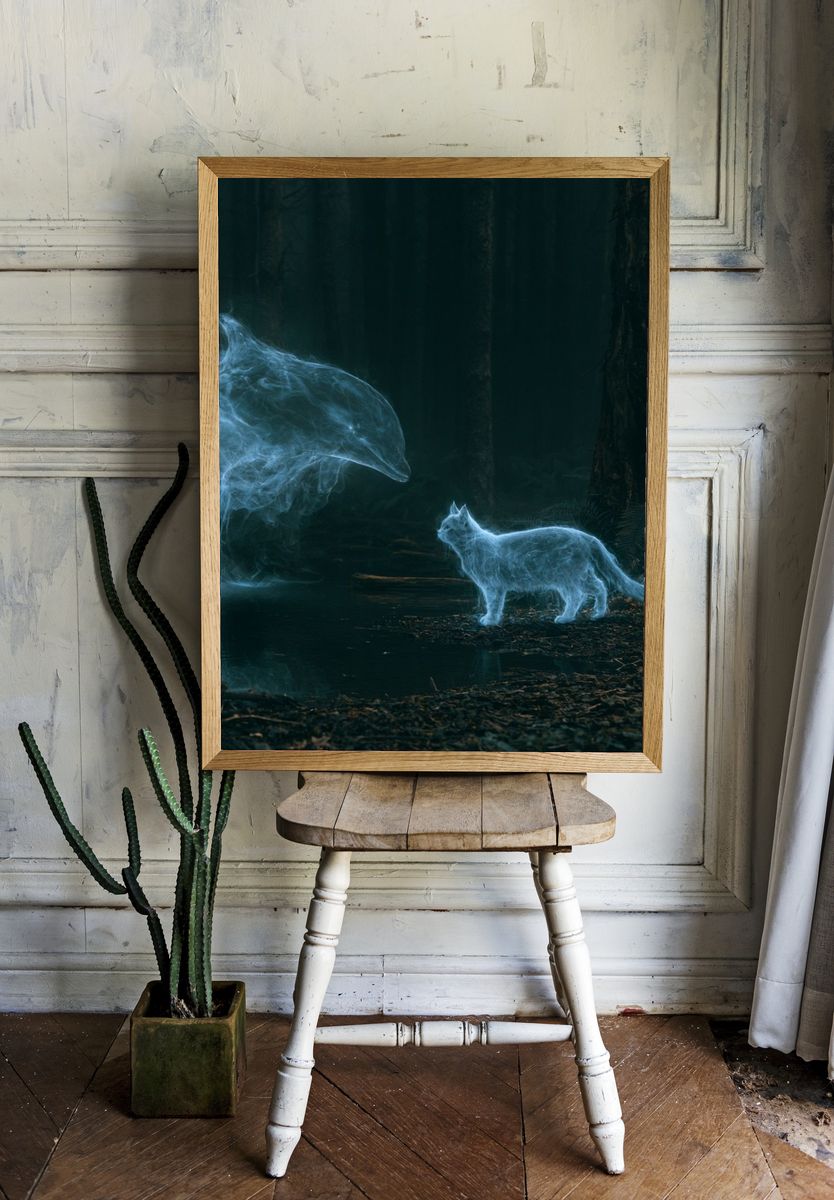 Spirit Cat Forest Poster. — room view 1