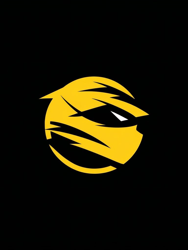 Yellow Tiger Emblem Poster. poster — animals art