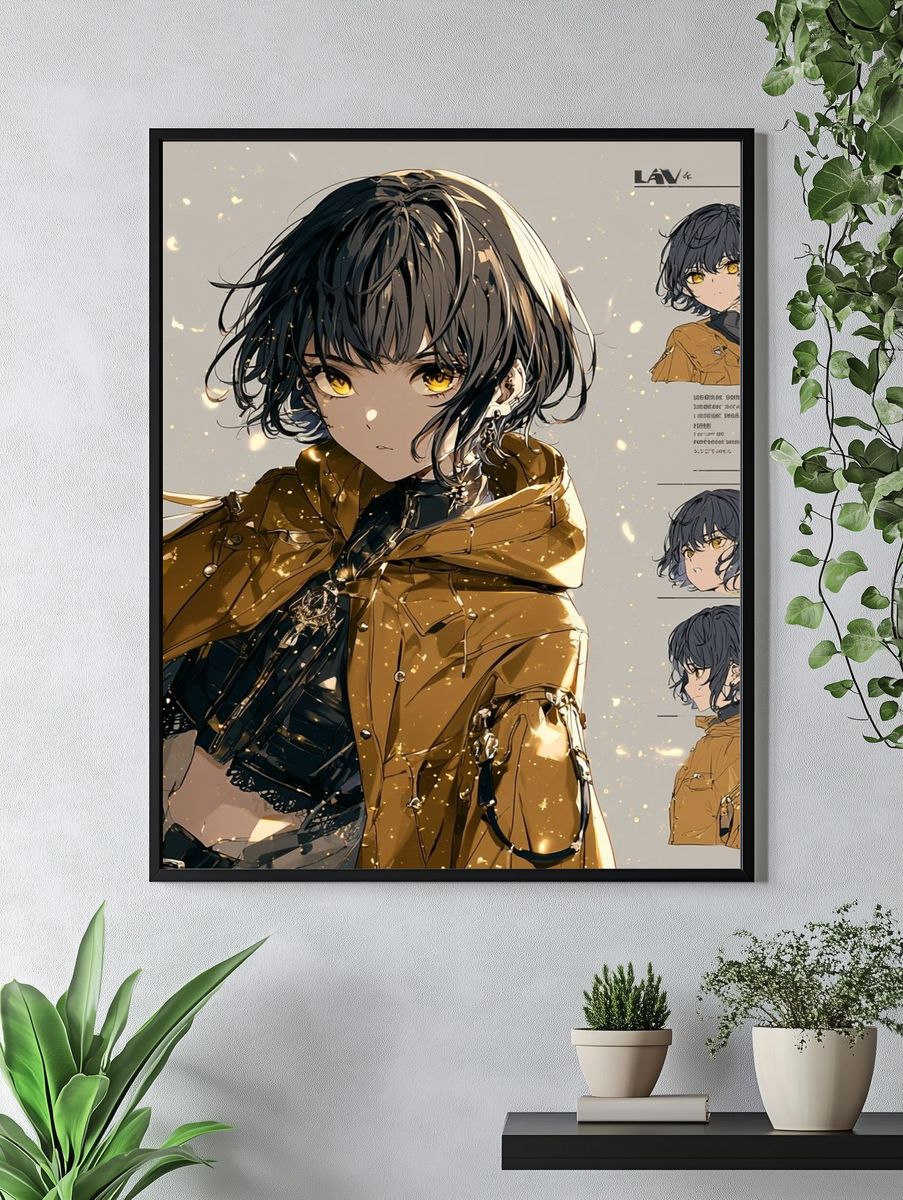 Anime Girl Portrait Print. — room view 4