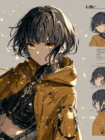 Anime Girl Portrait Print. poster