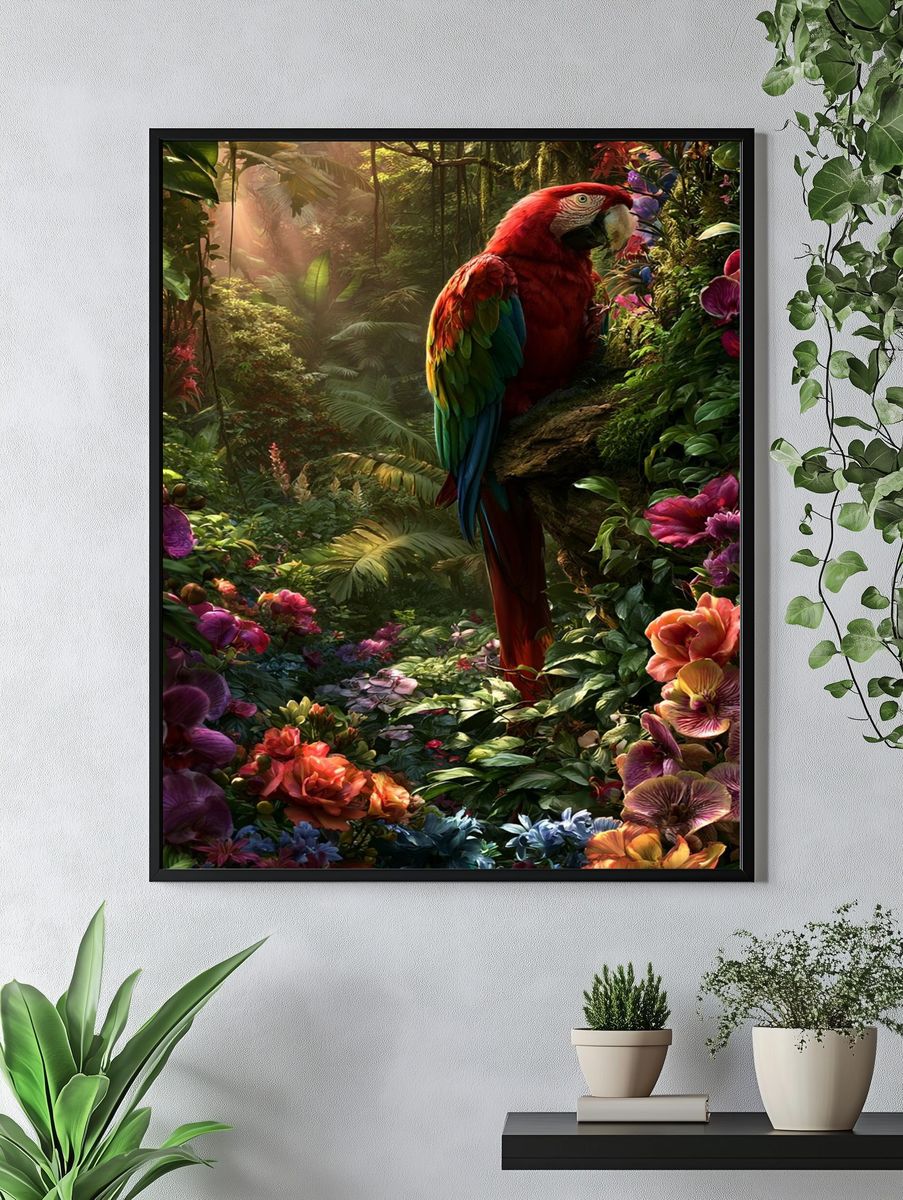 Cute Safari Animals Illustration Poster. — room view 4
