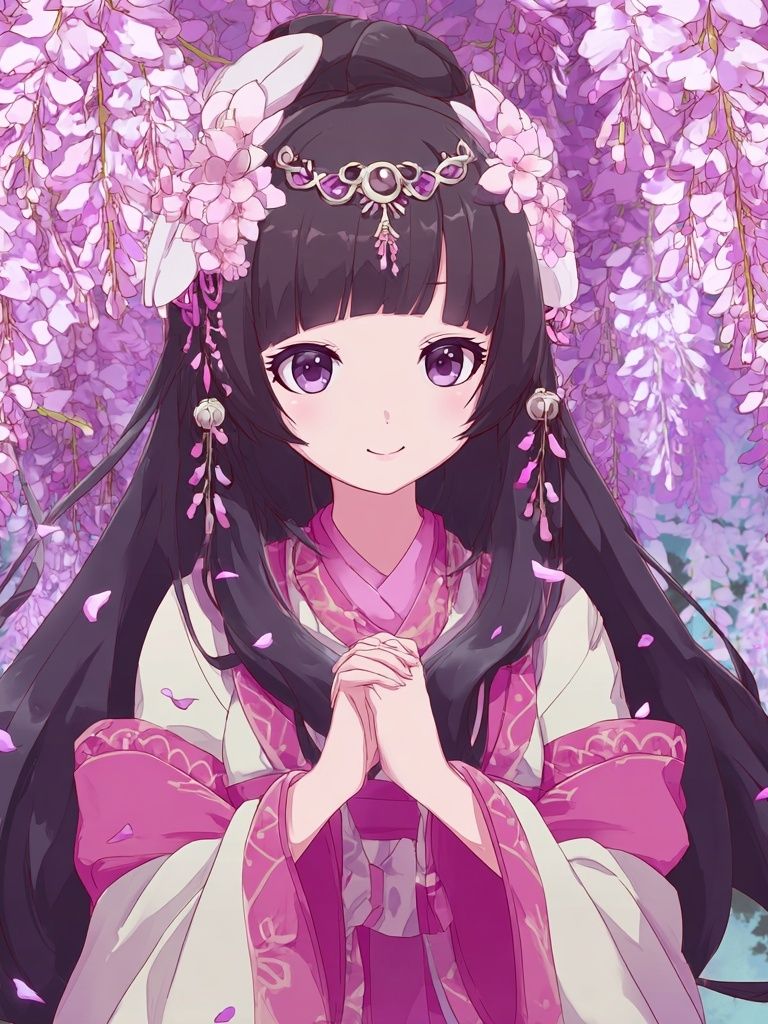 Cherry Blossom Girl Anime Print. poster detail