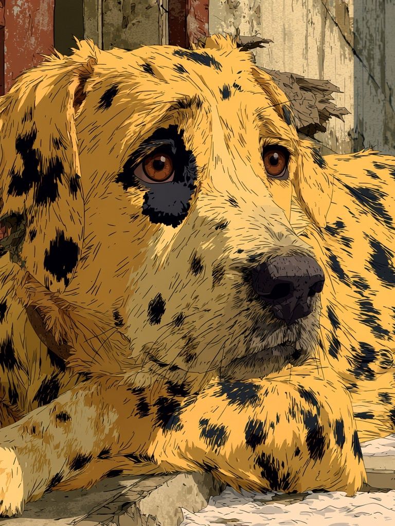 Dalmatian Portrait Illustration Poster. poster — animals art