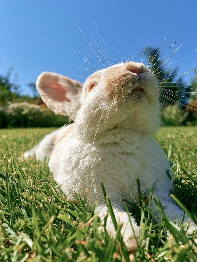 Sunlit Bunny Portrait Poster. poster — animals art