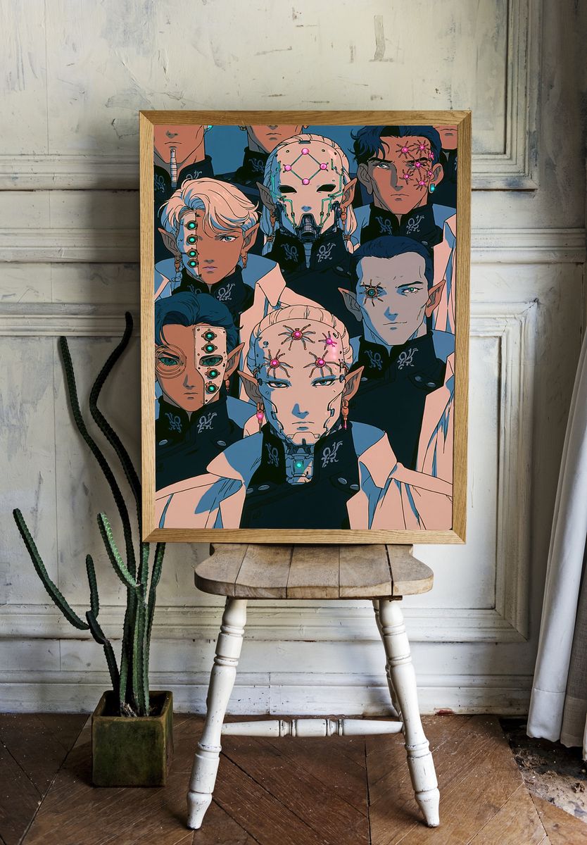 Cyber Elf Portrait Poster. — room view 1