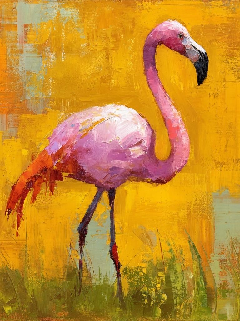 Pink Flamingo Contemporary Print. poster detail