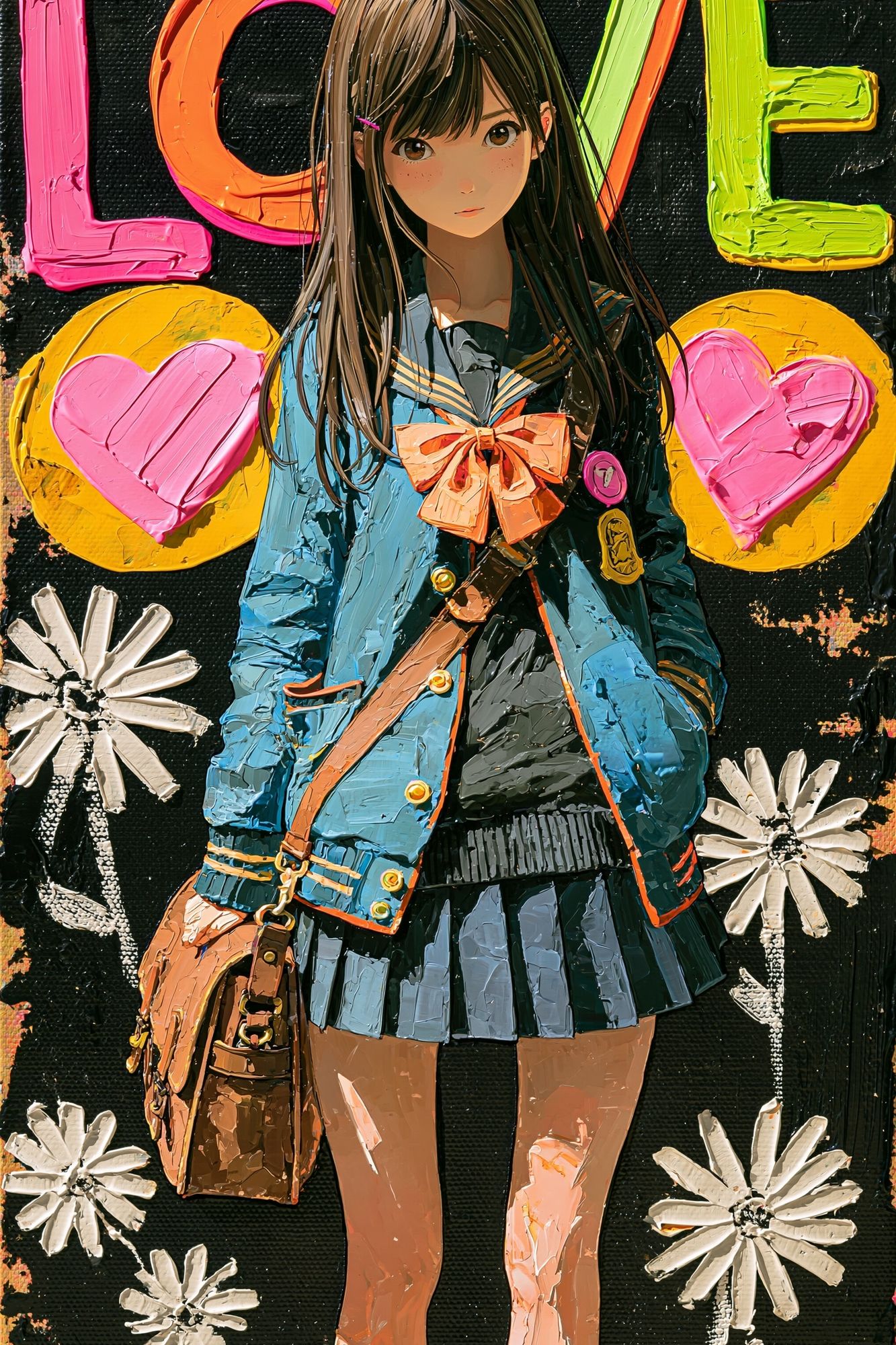 Anime Love Girl Illustration Poster. poster detail