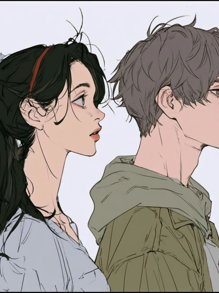 Anime Side Profile Portrait Poster. poster detail