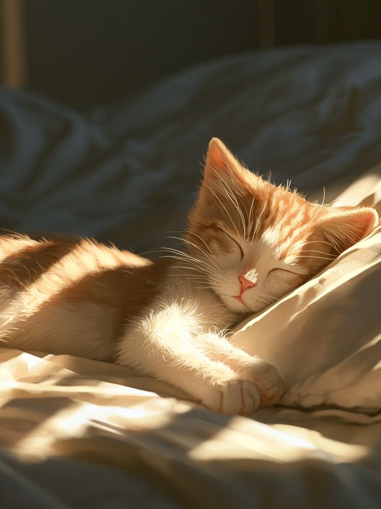 Sleeping Ginger Kitten Photography Poster. poster detail