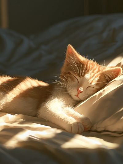 Sleeping Ginger Kitten Photography Poster. poster