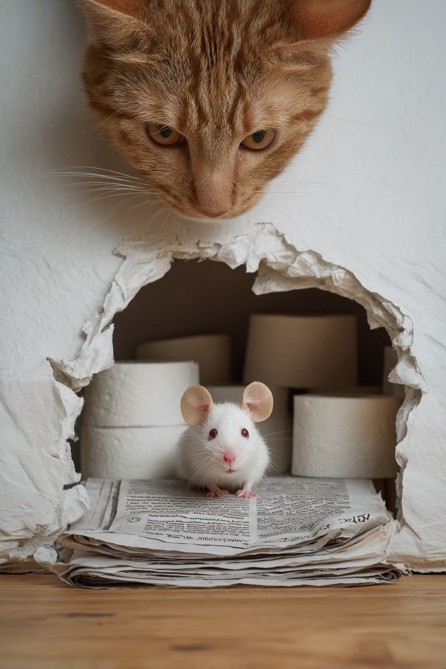 Cat and Mouse Photography Poster. poster — animals art
