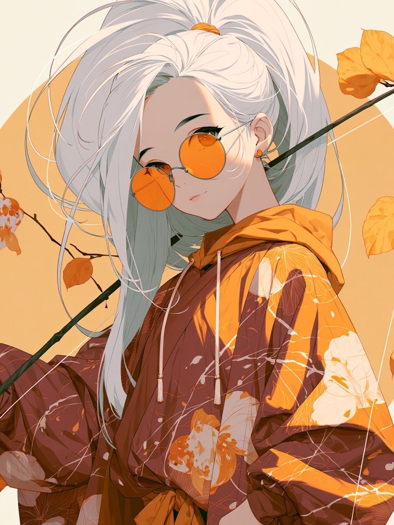 Autumn Anime Portrait Poster. poster detail