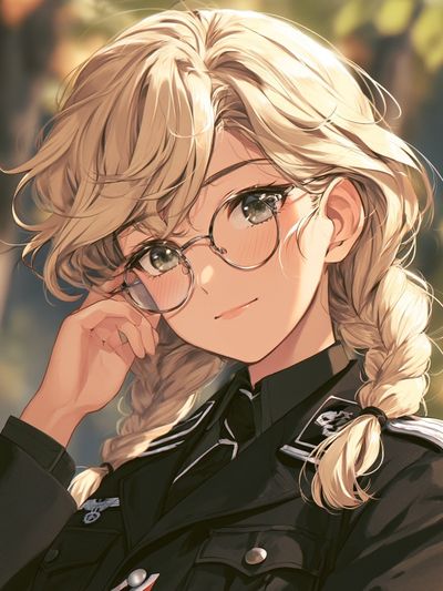 Blonde Anime Portrait Poster.