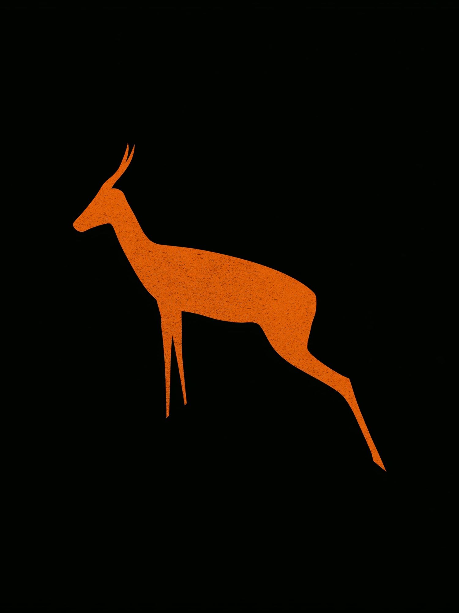 Orange Antelope Minimalist Print. poster — animals art