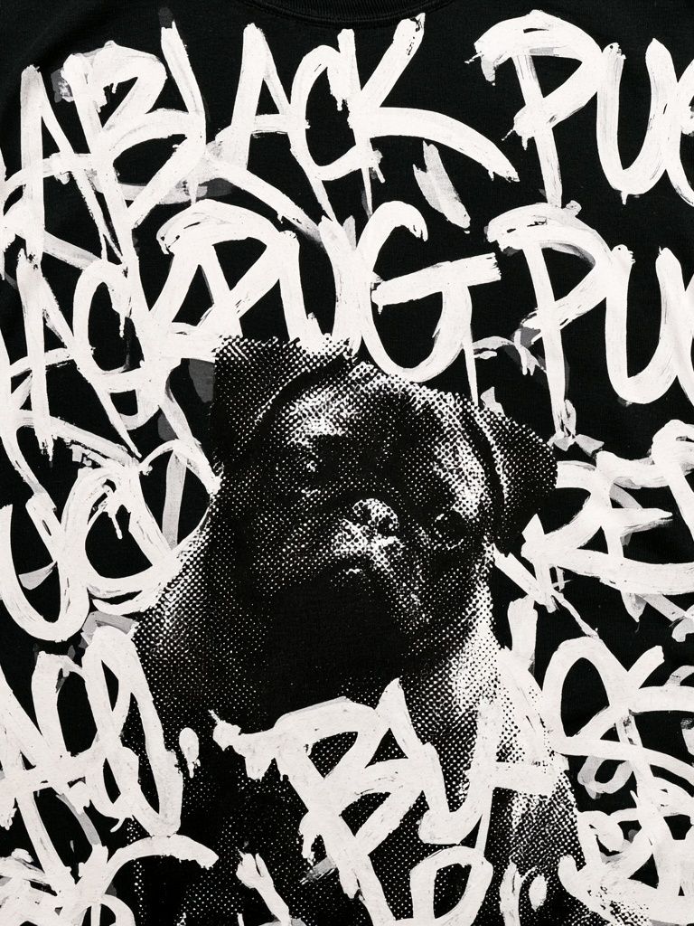 Pug Graffiti Portrait Print. poster detail
