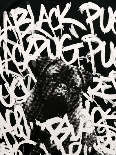 Pug Graffiti Portrait Print. poster