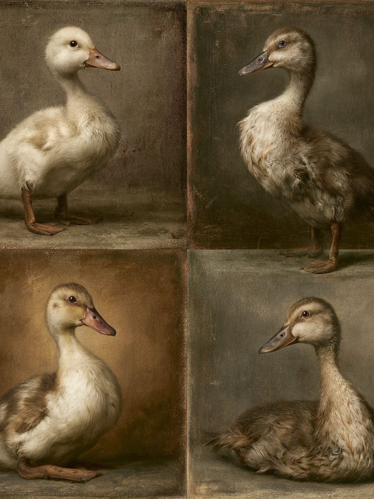 Duck Portrait Quartet Poster. poster — animals art