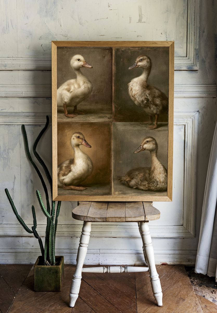 Duck Portrait Quartet Poster. — room view 1