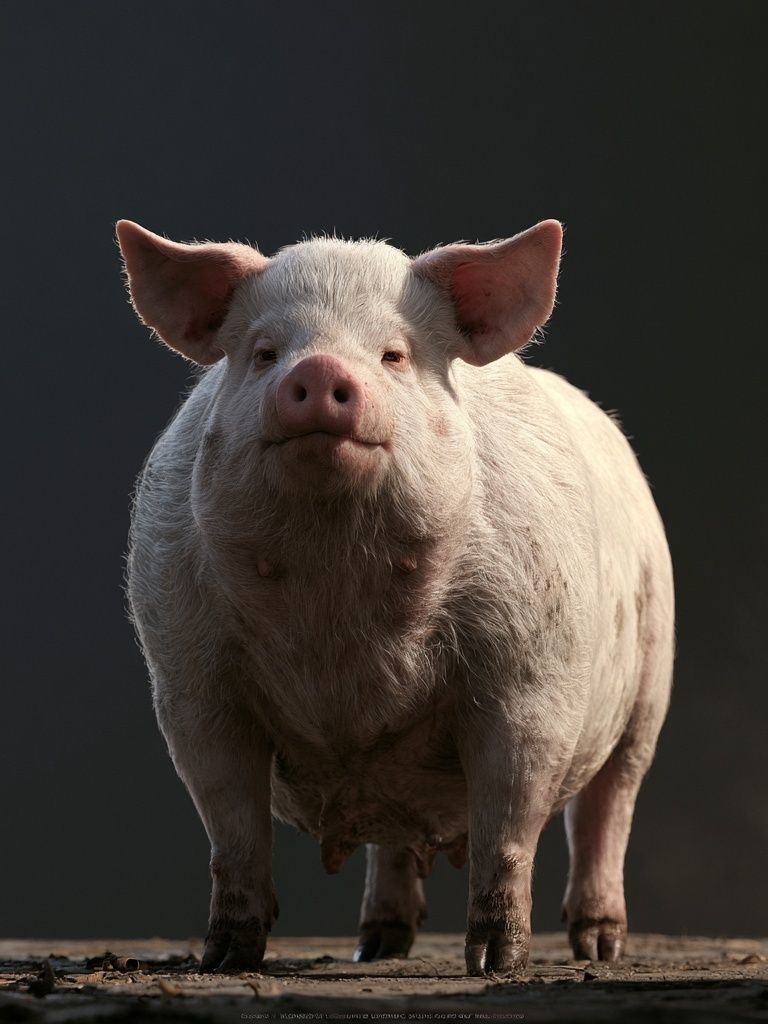 Pig Portrait Photography Poster. poster — animals art